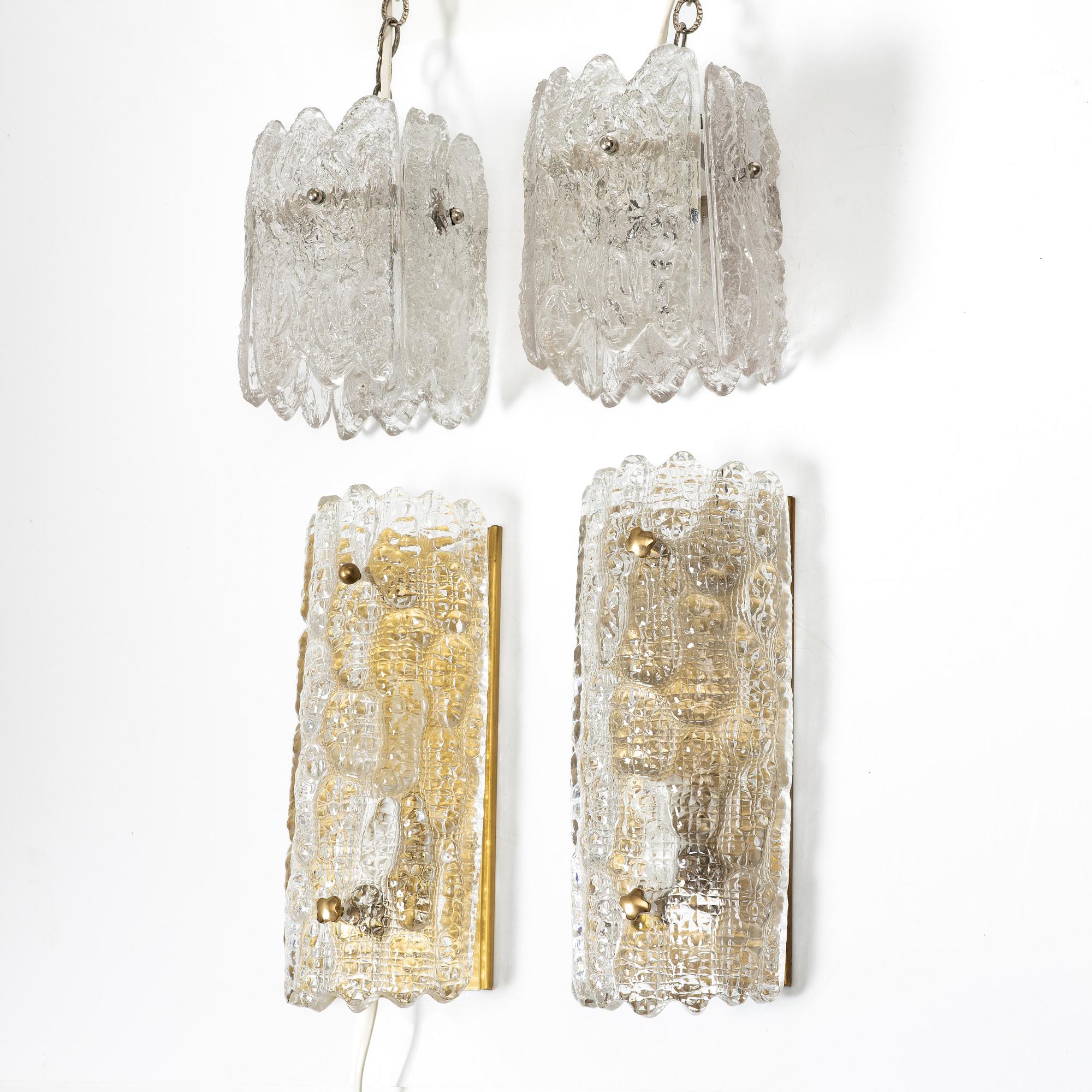 Carl Fagerlund, Wall lamps a pair, window lamps a pair, second half of the 20th century.