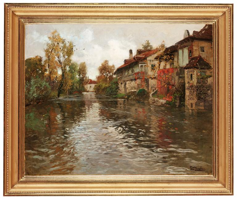 Frits Thaulow, "Längs floden, Beaulieu" (Along the river, Beaulieu).