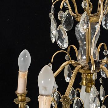 A Rococo style chandelier, 20th century.