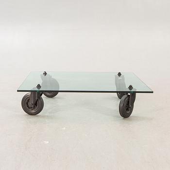 Gae Aulenti, coffee table, "Tavolo con Ruote", Fontana Arte 1980s, Italy.