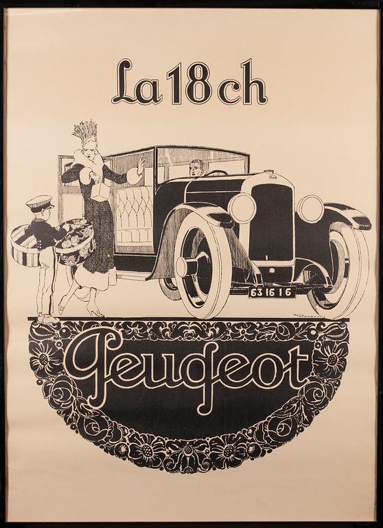 AFFISCH, efter René Vincent, 1900-talets slut.