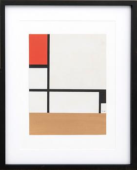 Piet Mondrian, Utan titel ur XXe siecle nr 9 Boulogne 1957.