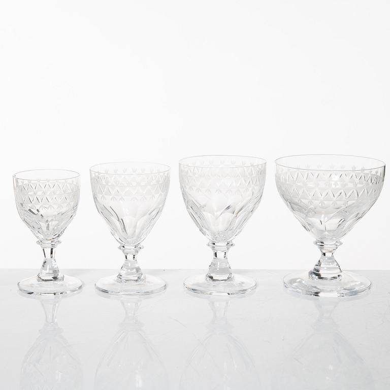 A 144-piece glassware service, limited production for Riihimäen Lasi, Finland, 1950s/60s.