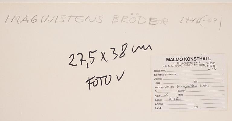 CO Hultén, "Imaginistens bröder".