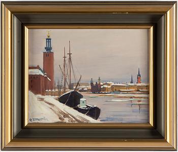 Gunnar Zetterström, oil on panel, signed.