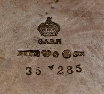 BÄGARE, 3 st, silver, bl a GABF, Stockholm. 1900-tal. Tot ca 1310 g.