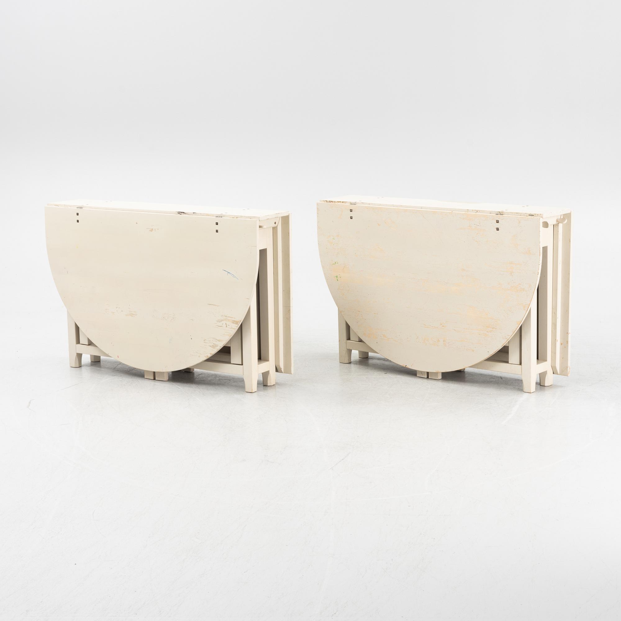 A pair of 'Bergslagen' gate leg tables from IKEA, 1990's.