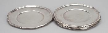 SILVERTALLRIKAR, 6 st, 800 silver. Tyskland. Vikt 2330 g.