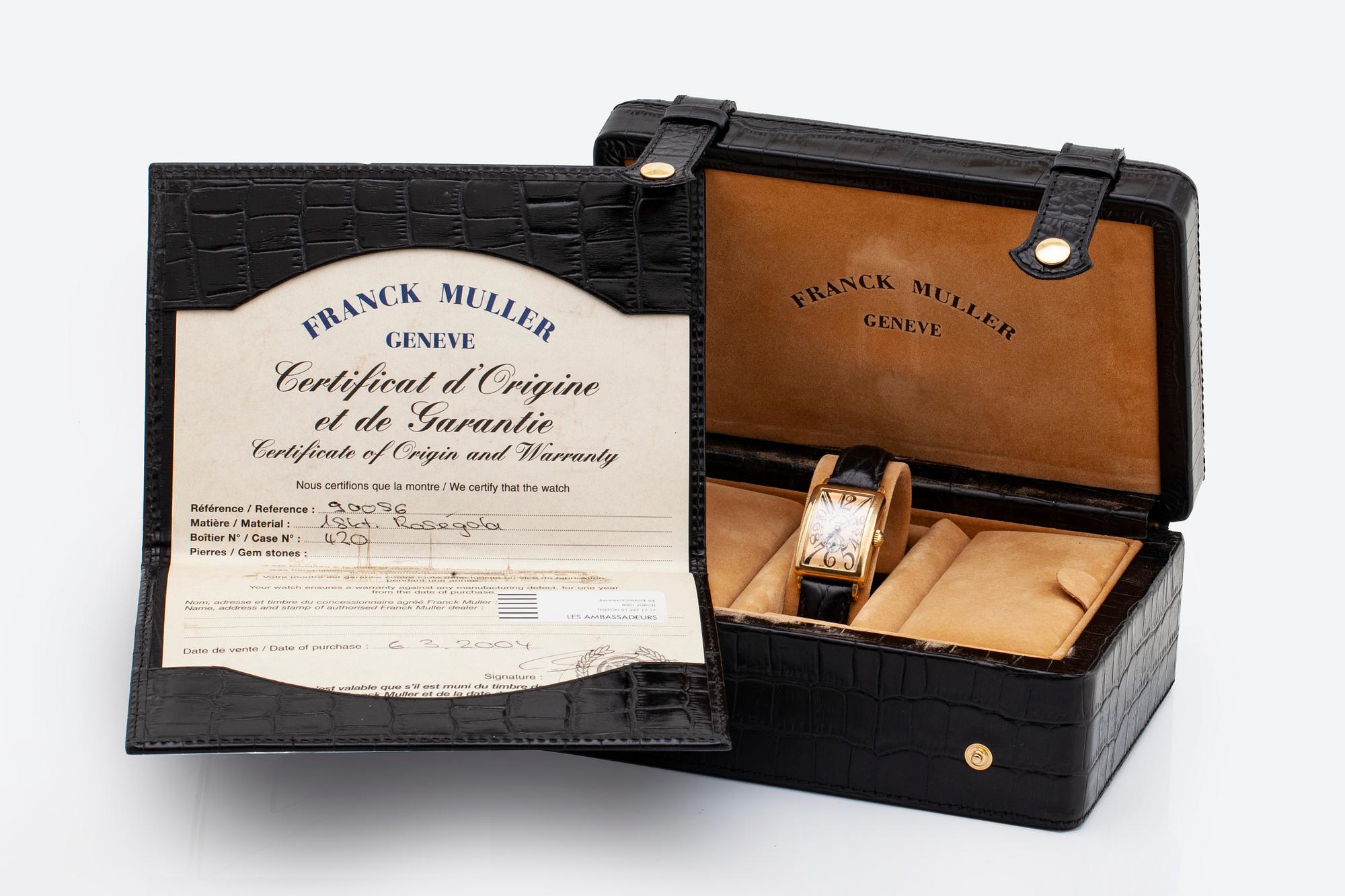 FRANCK MULLER, Geneve, Long Island, wristwatch, 22 x 32 mm.