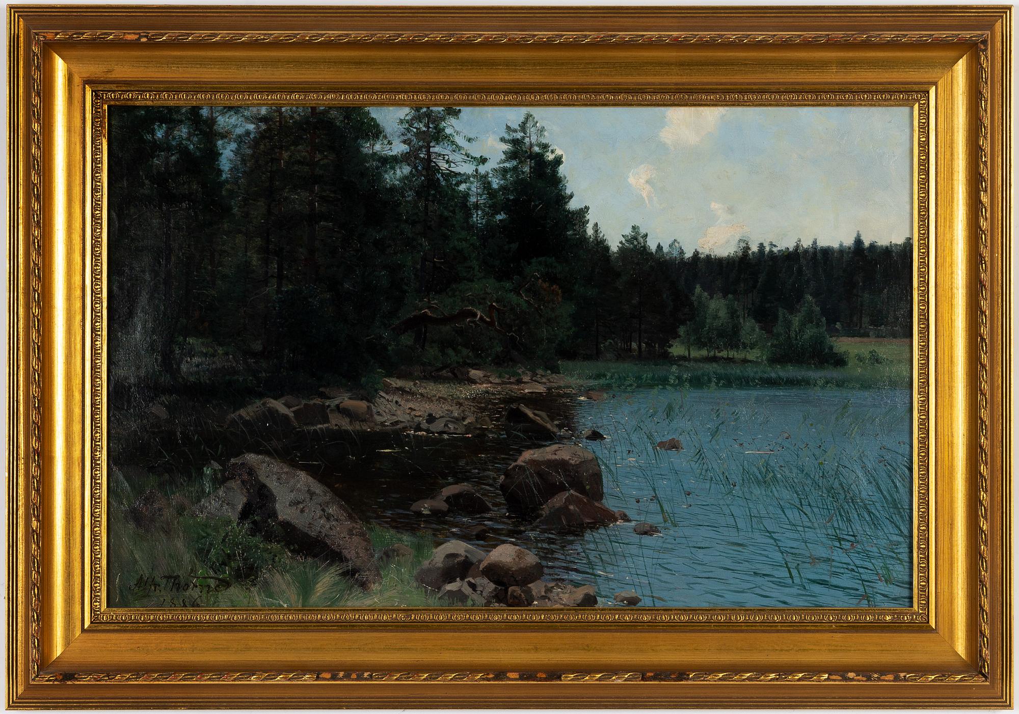 Alfred Thörne, oil on canvas, signed and dated 1886.