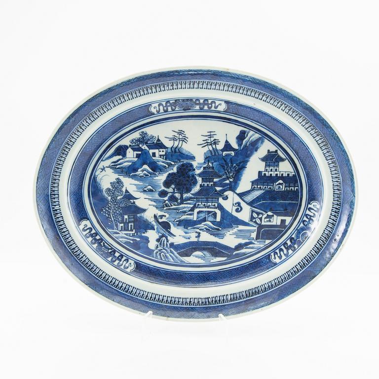 Serving dishes 2 pcs China around 1800 porcelain.