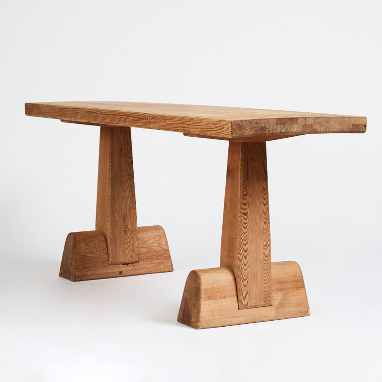 Axel Einar Hjorth, a stained pine "Utö" table, Nordiska Kompaniet, Sweden 1930's.