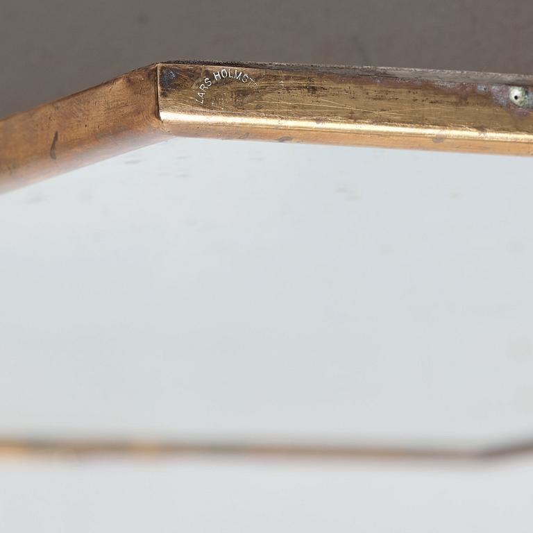 Lars Holmström, a brass framed Swedish Grace mirror, Arvika 1920-30's.