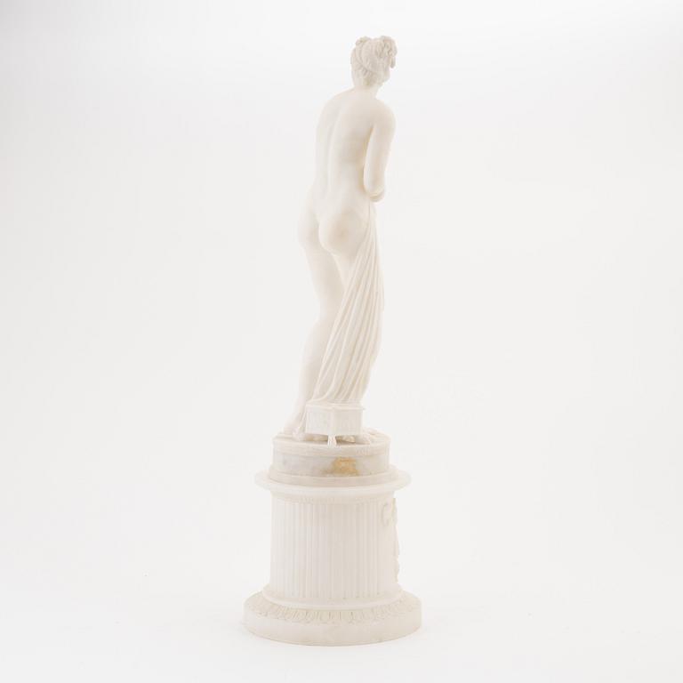 Antonio Canova, efter. Skulptur. Alabaster. Total höjd 69 cm.