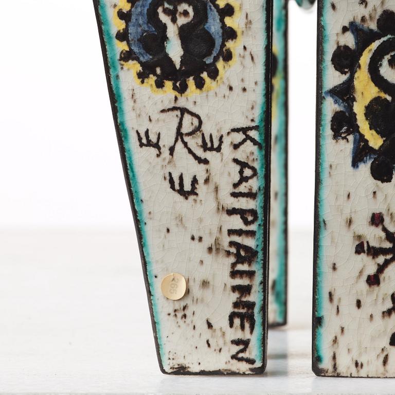 Birger Kaipiainen, skulptur, häst med ryttare, Rörstrand 1950-tal.