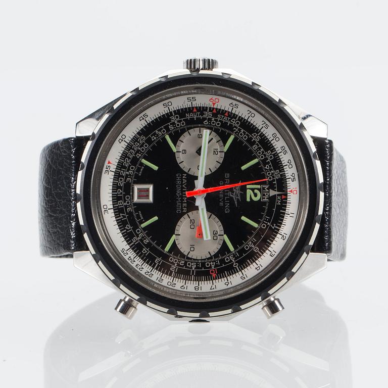 ARMBANDSUR, stål, Breitling Navitimer Chrono-Matic, ca 1970-tal.