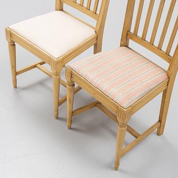 A set of ten Gustavian style chairs, mid 20th Century.