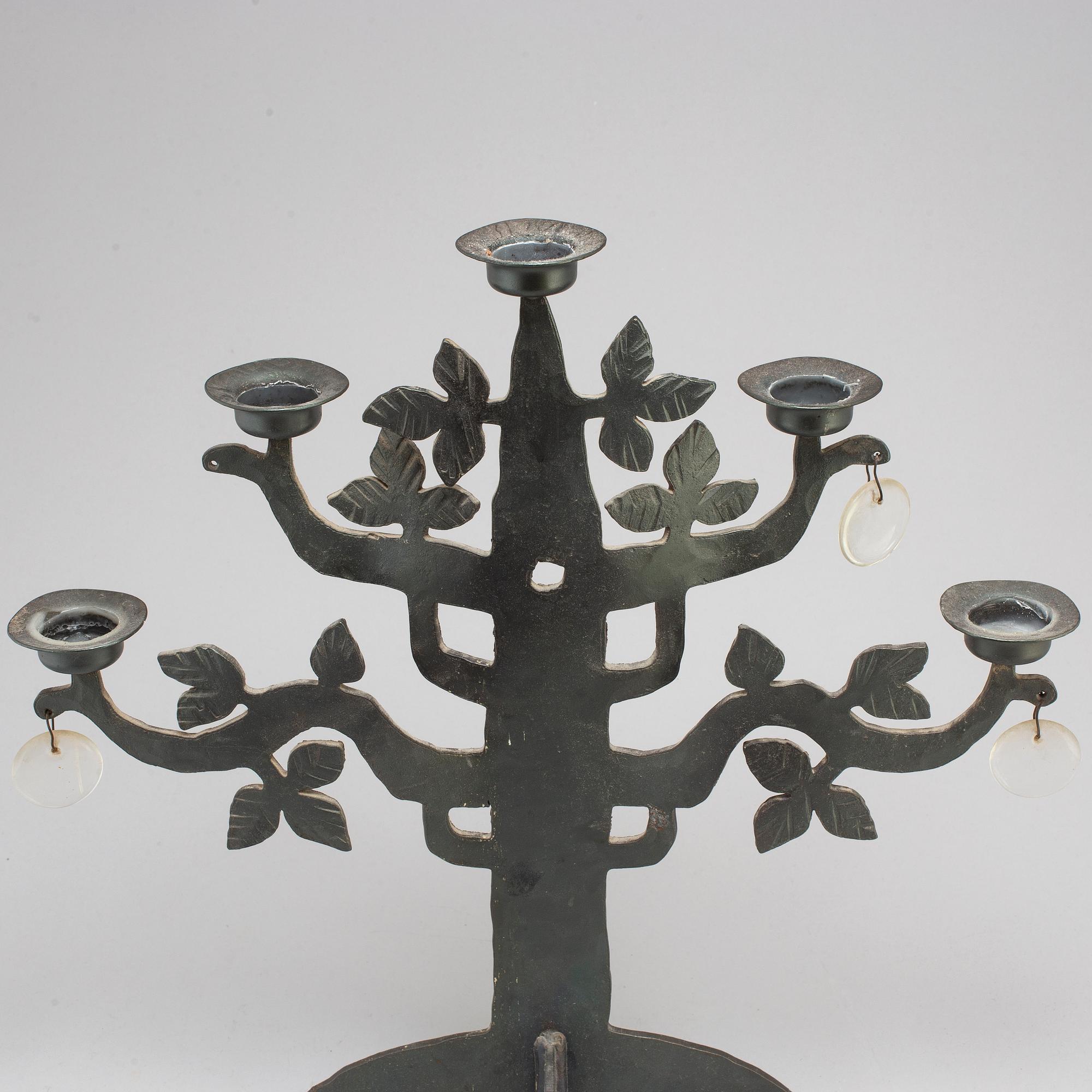 BERTIL VALLIEN, kandelaber, "Livets träd", Boda Smide.