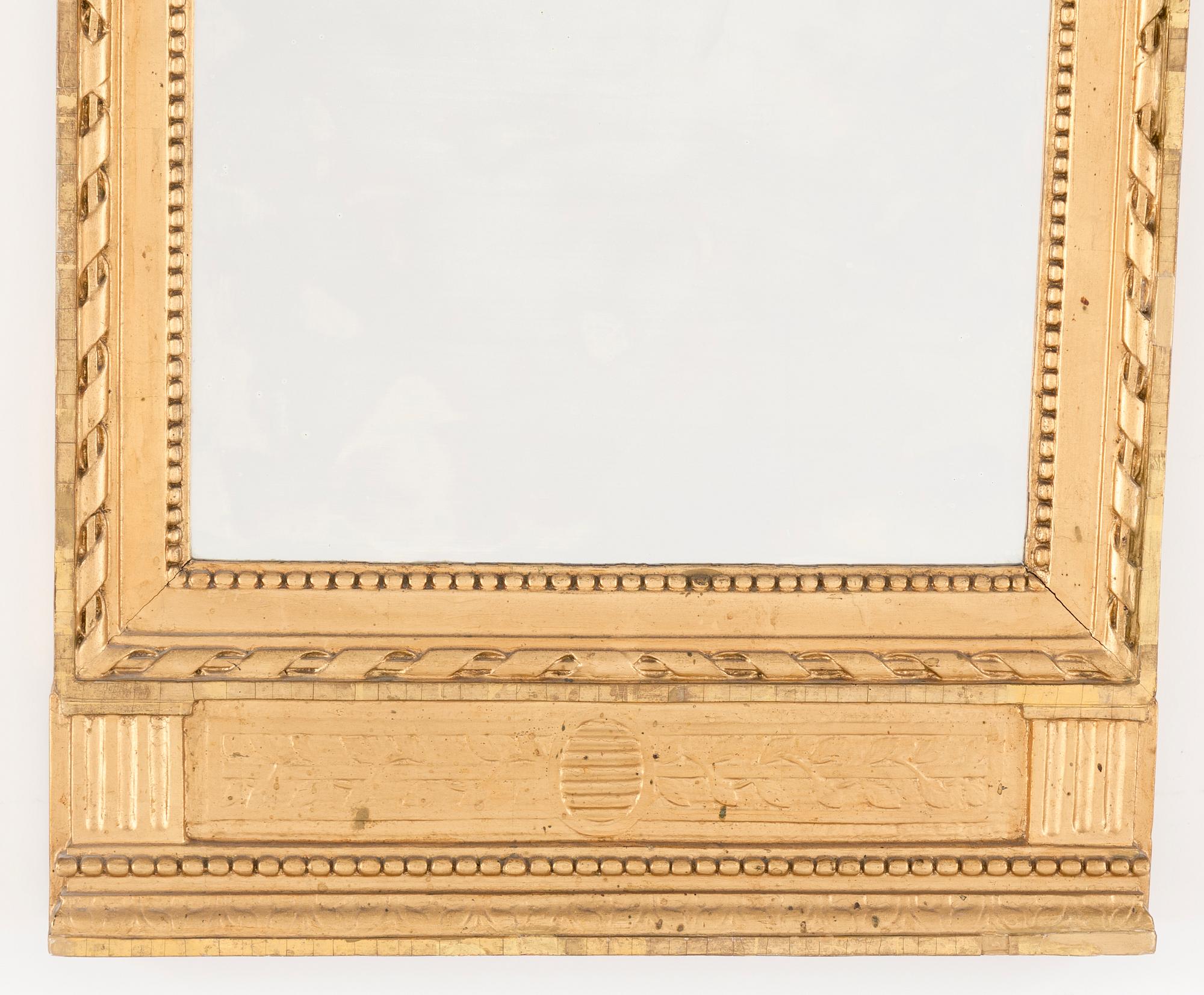 A Swedish late gustavian mirror signed by Olof Wetterberg, ca 1800.