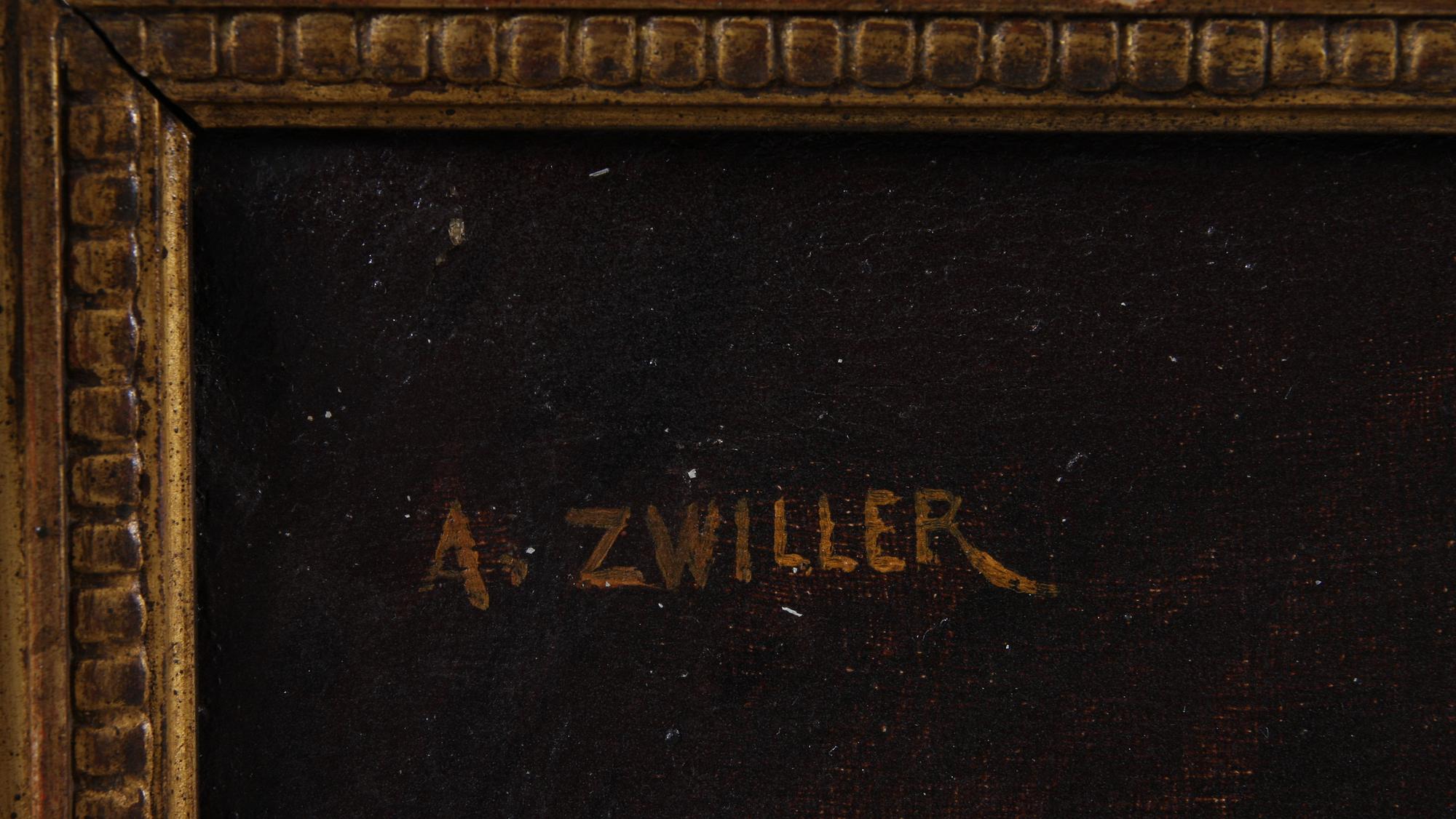 AUGUSTINE ZWILLER, tillskriven, olja på duk, sign.