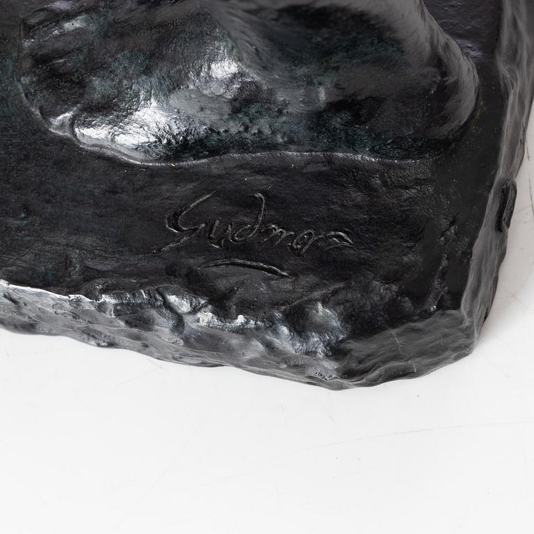Gudmar Olovson, sculpture. Signed. Numbered. Foundry mark. Bronze, height 71 cm, length 36 cm.