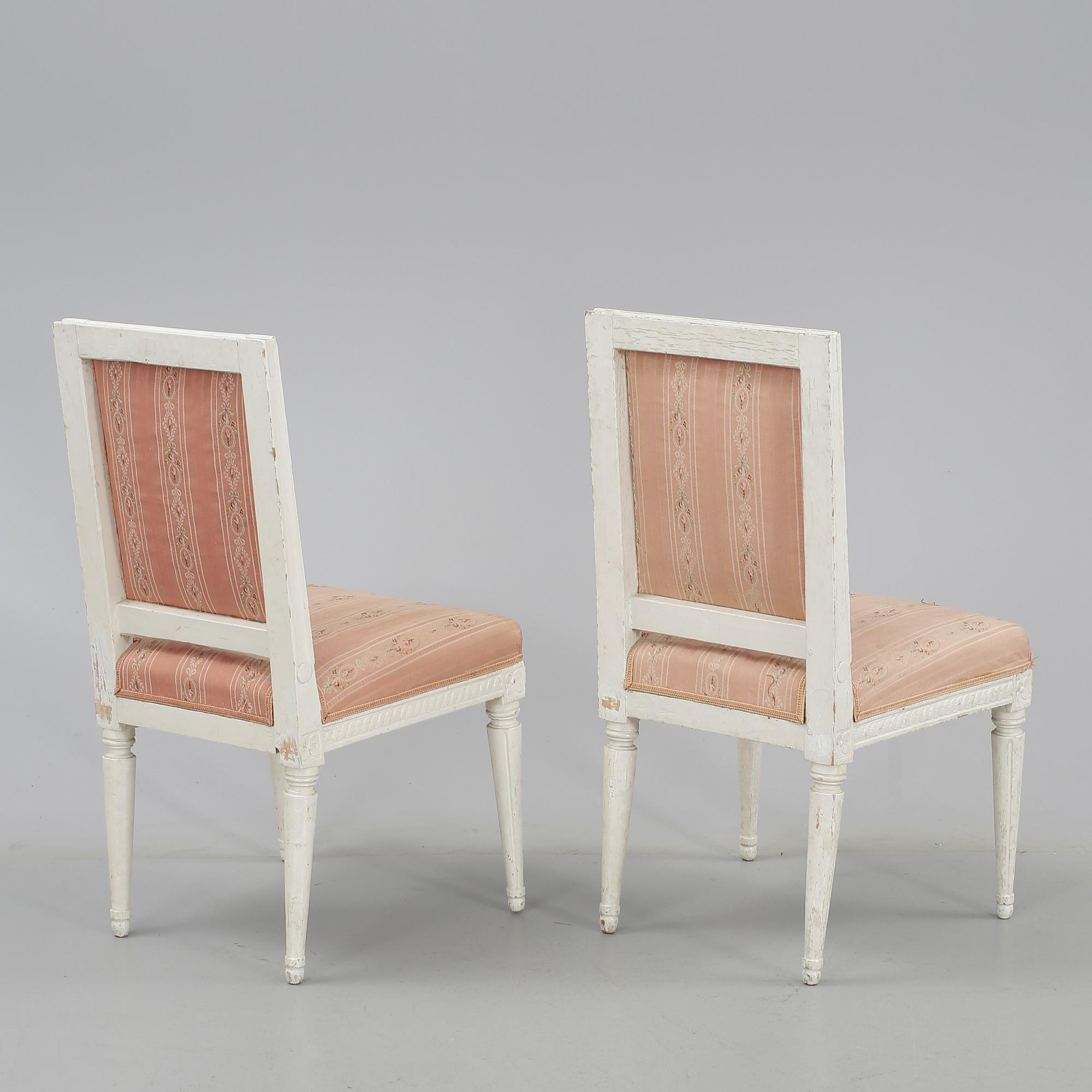 STOLAR, ett par, gustavianska stockholmsarbeten, 1700-tal.