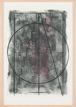 Juha Joro, monotype, signed and dated 1988, marked T.p.l'a.