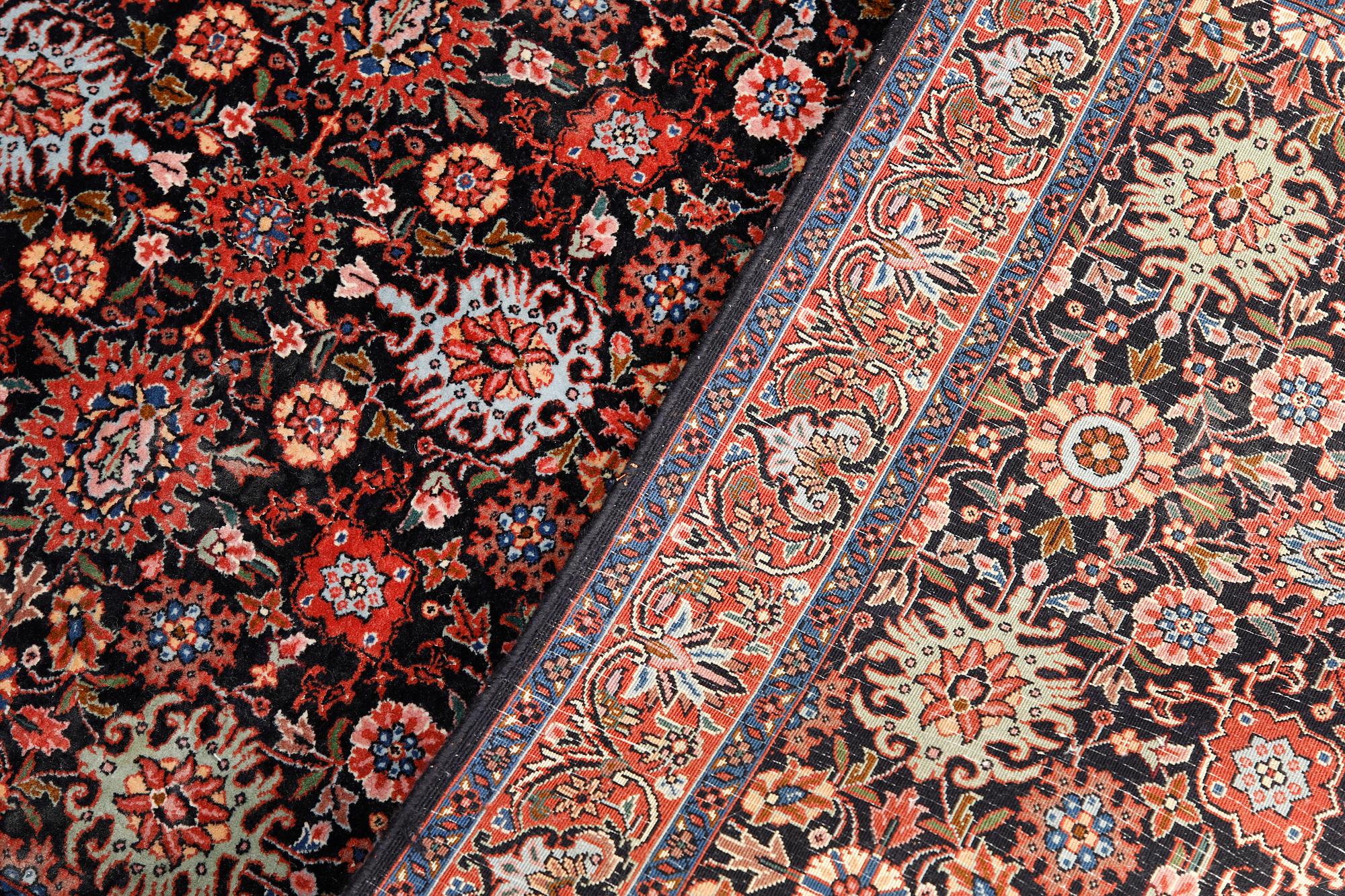 A part silk Bidjar, so called Takab, ca 195 x 104 cm.