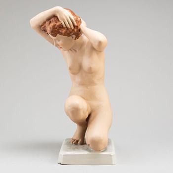 ELLY STROHBACH-KÖNIG, a porcelain sculpture, Royal Dux mid 20th century.