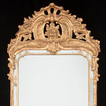 A Swedish Rococo 18th century mirror.