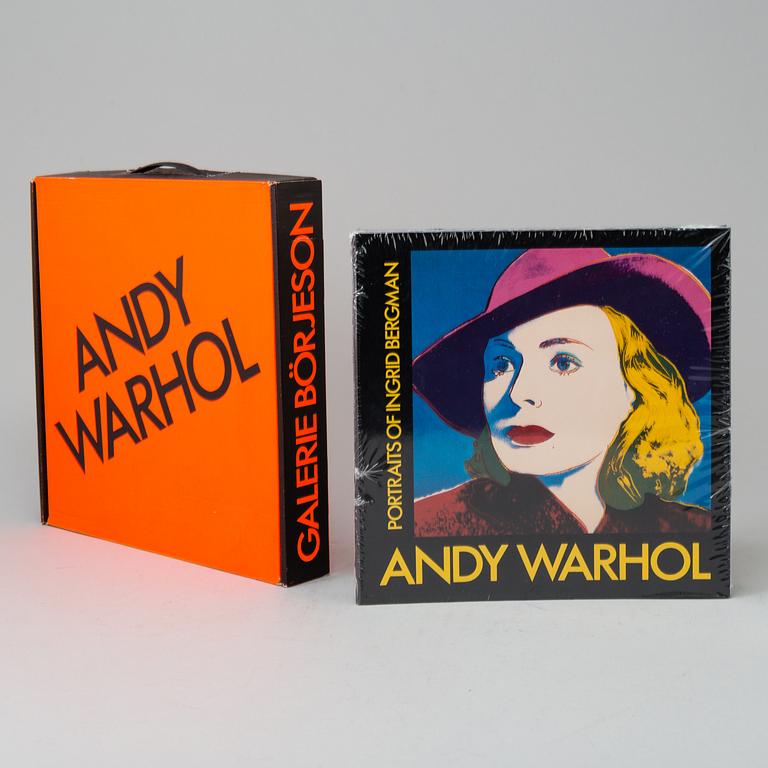 ANDY WARHOL, bok, "Portraits of Ingrid Bergman" utgiven av Galerie Börjeson. Utvgiven 1983.