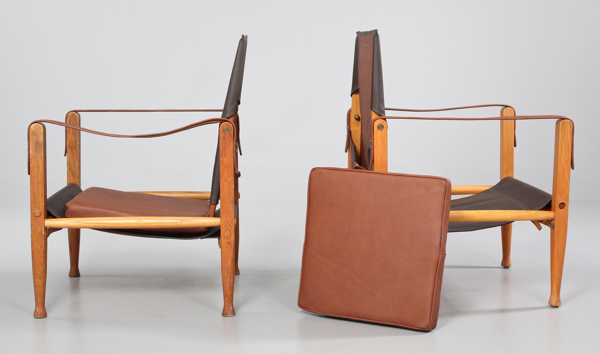 FÅTÖLJER, ett par,"Safari chair", Kaare Klint, Danmark.