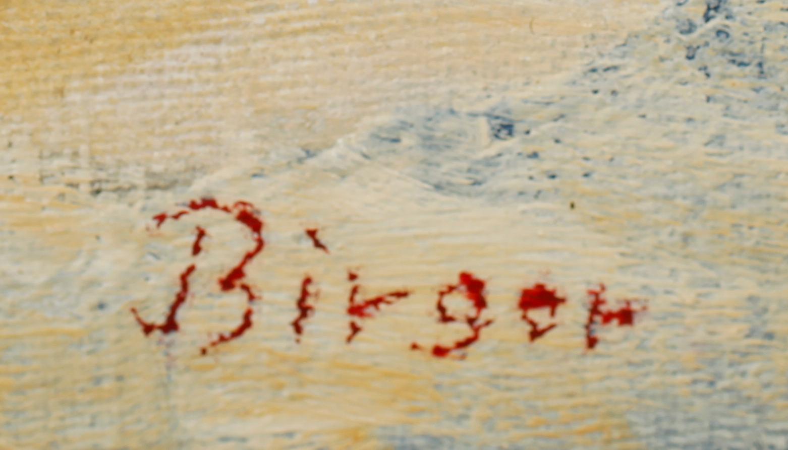 BIRGER BIRGER-ERICSON, olja på pannå, signerad.