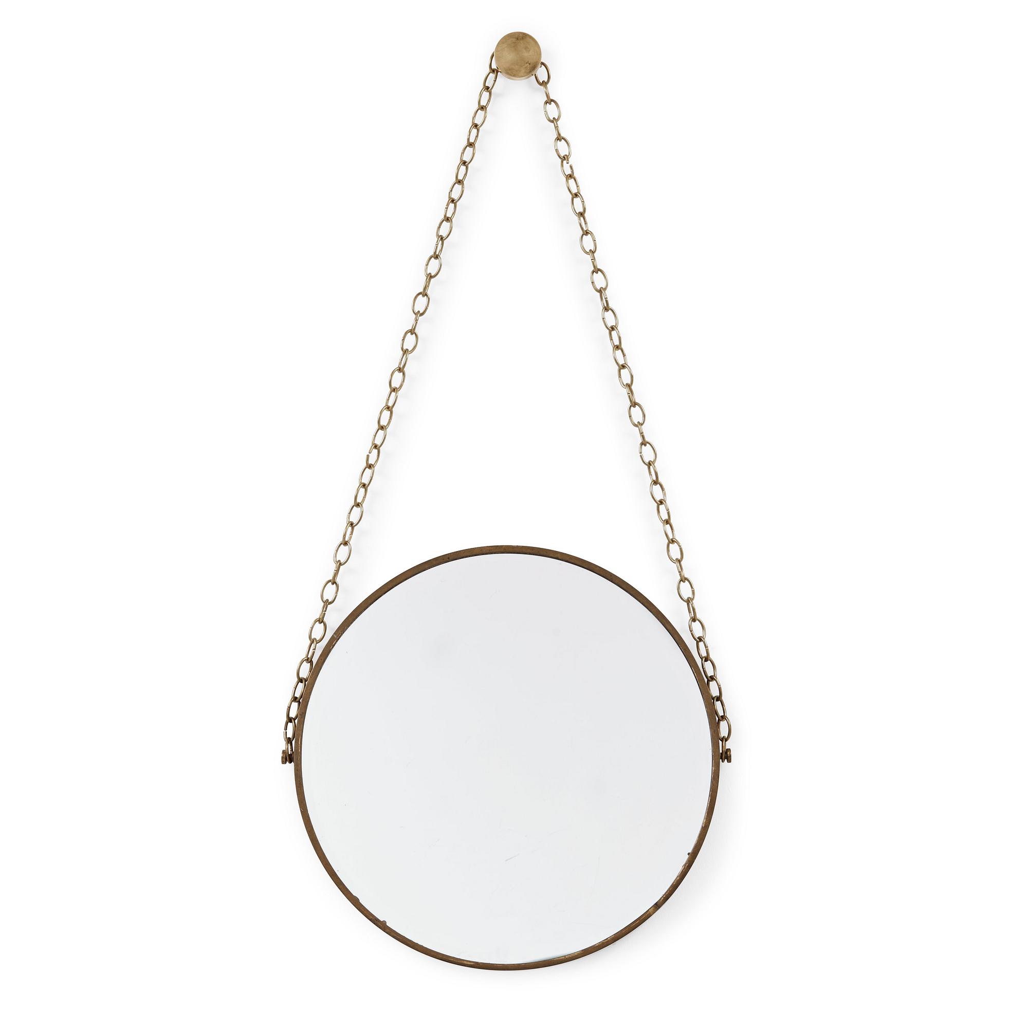 A mid 20th Century brass mirror, 1950-60's.