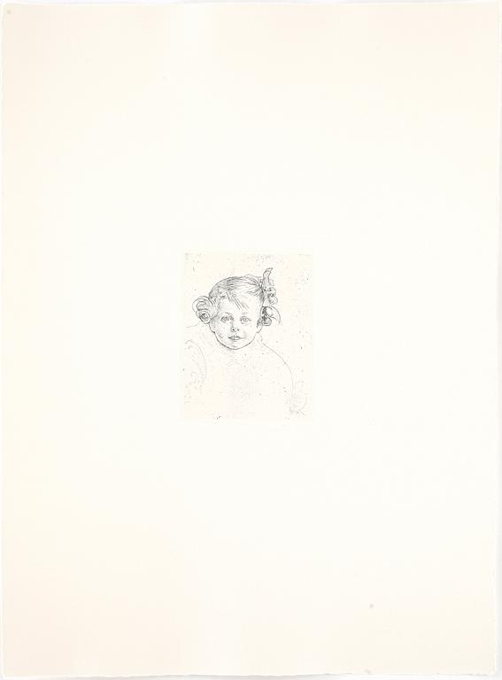 CARL LARSSON, efter, etsningar, 6 st, osign, tryckta 1983 hos Hjert & Hjert, från originalplåtar, numr. 65/360.