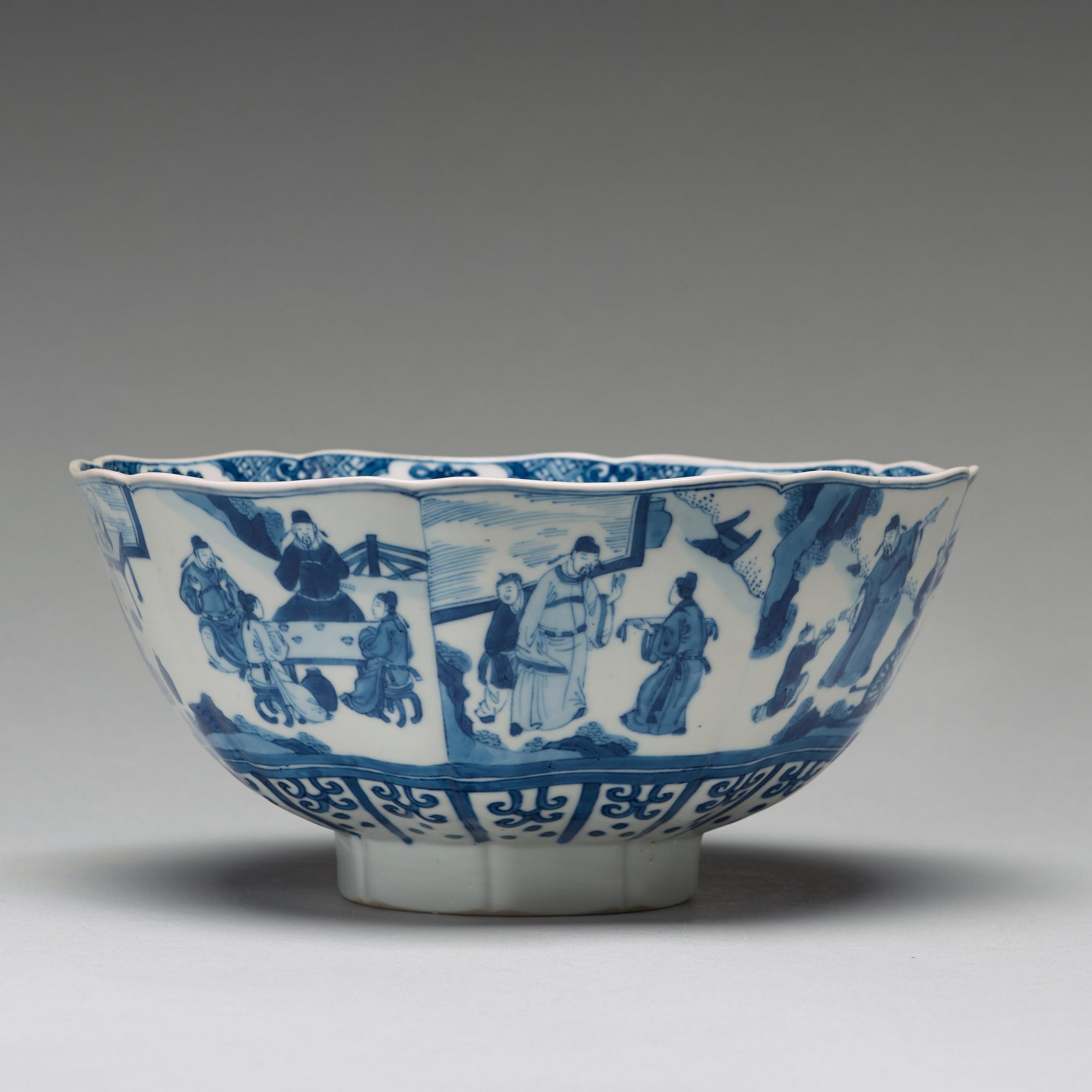 SKÅL, porslin. Qingdynastin, Kangxi (1662-1722).