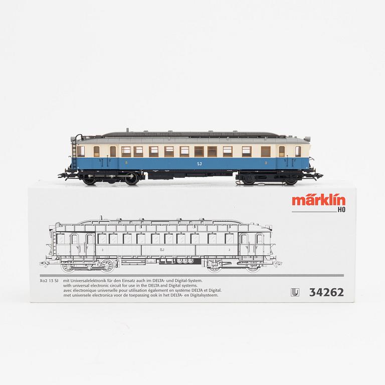 Märklin, rälsbuss, spår H0, i kartong.