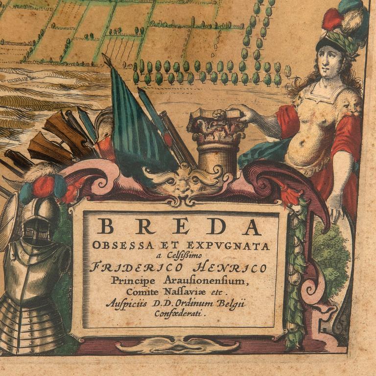 Karta, "Breda", 1700-tal.