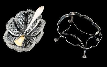 SALTKAR, silver, Carl Tengstedt, Göteborg 1833, SAMT SALTSKED, silver.