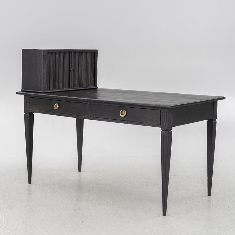 A gustavian style painted desk, circa 1900.