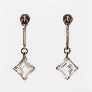 Wiwen Nilsson, silver and rock crystal earrings.