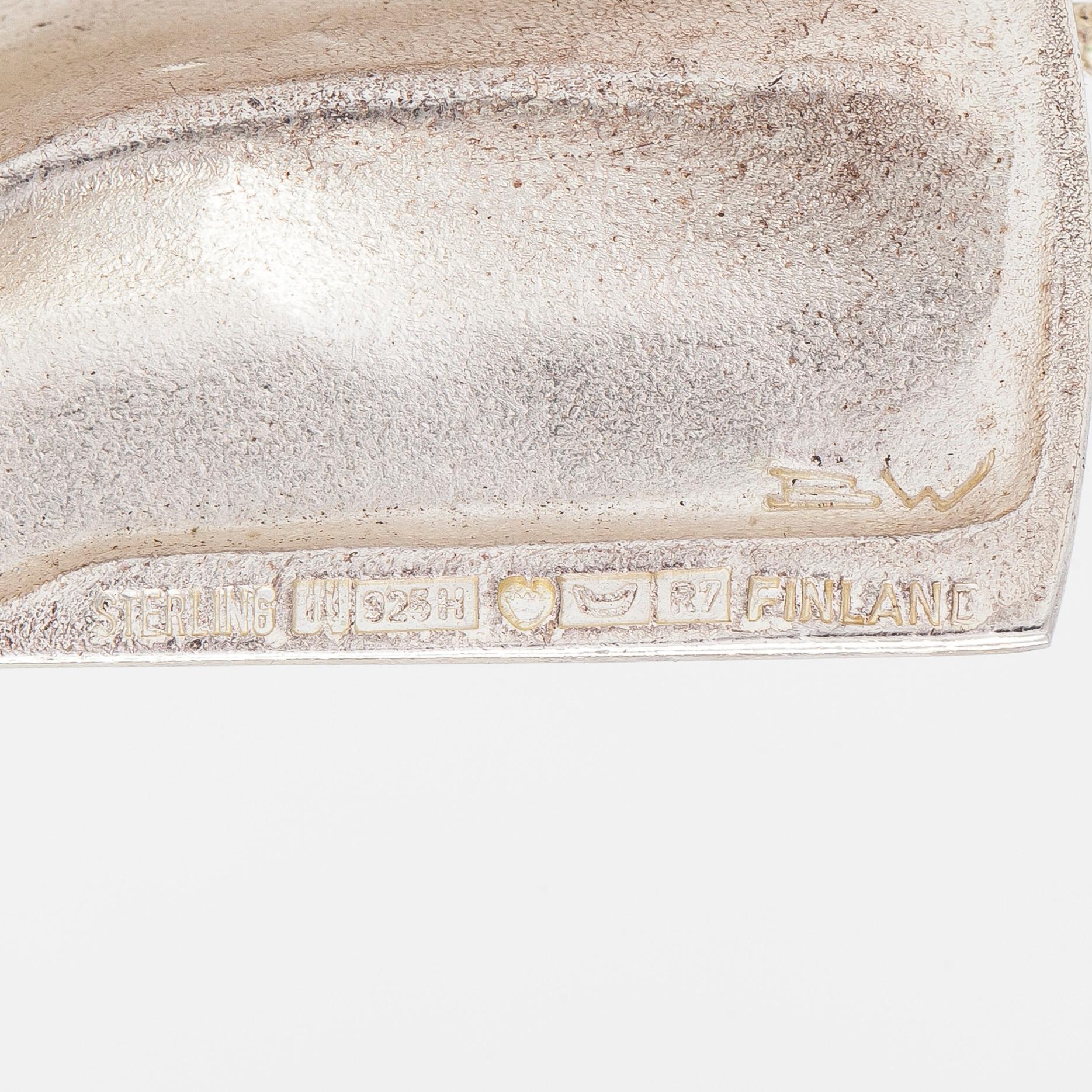 Björn Weckström, Brosch "På ytan", sterlingsilver. Lapponia 1970.