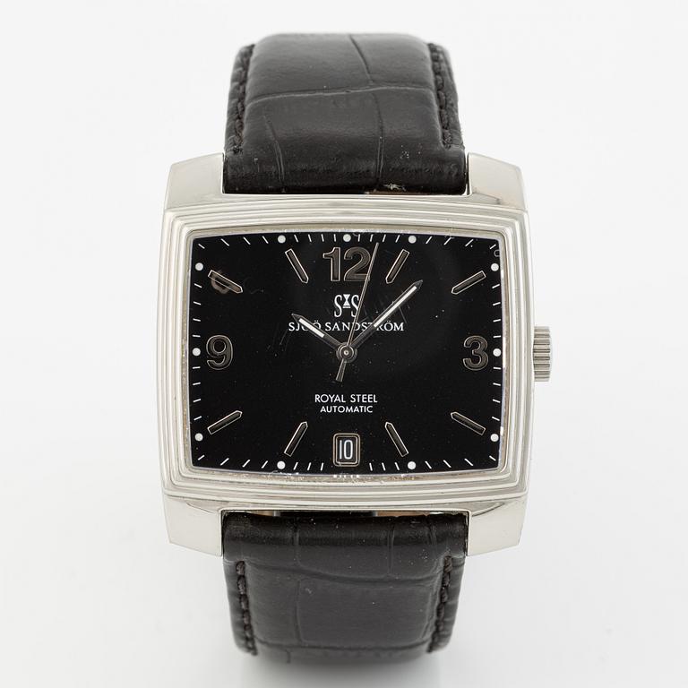 Sjöö Sandström, Royal Steel, Quattro, armbandsur, 40 x 33,5 (43,5) mm.