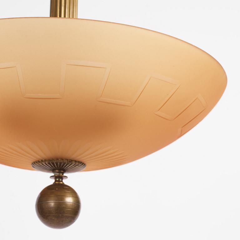 Harald Notini, a ceiling lamp, model "6640", Arvid Böhlmarks Lampfabrik, 1930s.