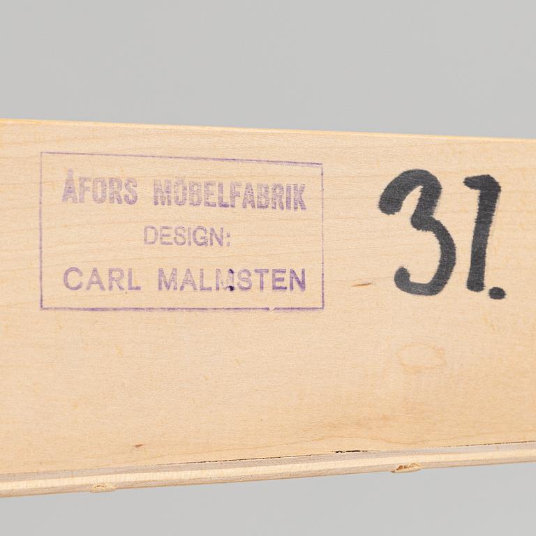 Carl Malmsten, a pair of birch bedside tables, Åfors Möbelfabrik.