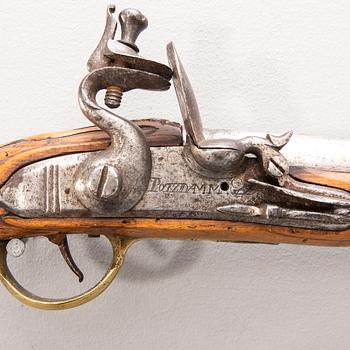 Pistol, flintlås, 1700-tal.