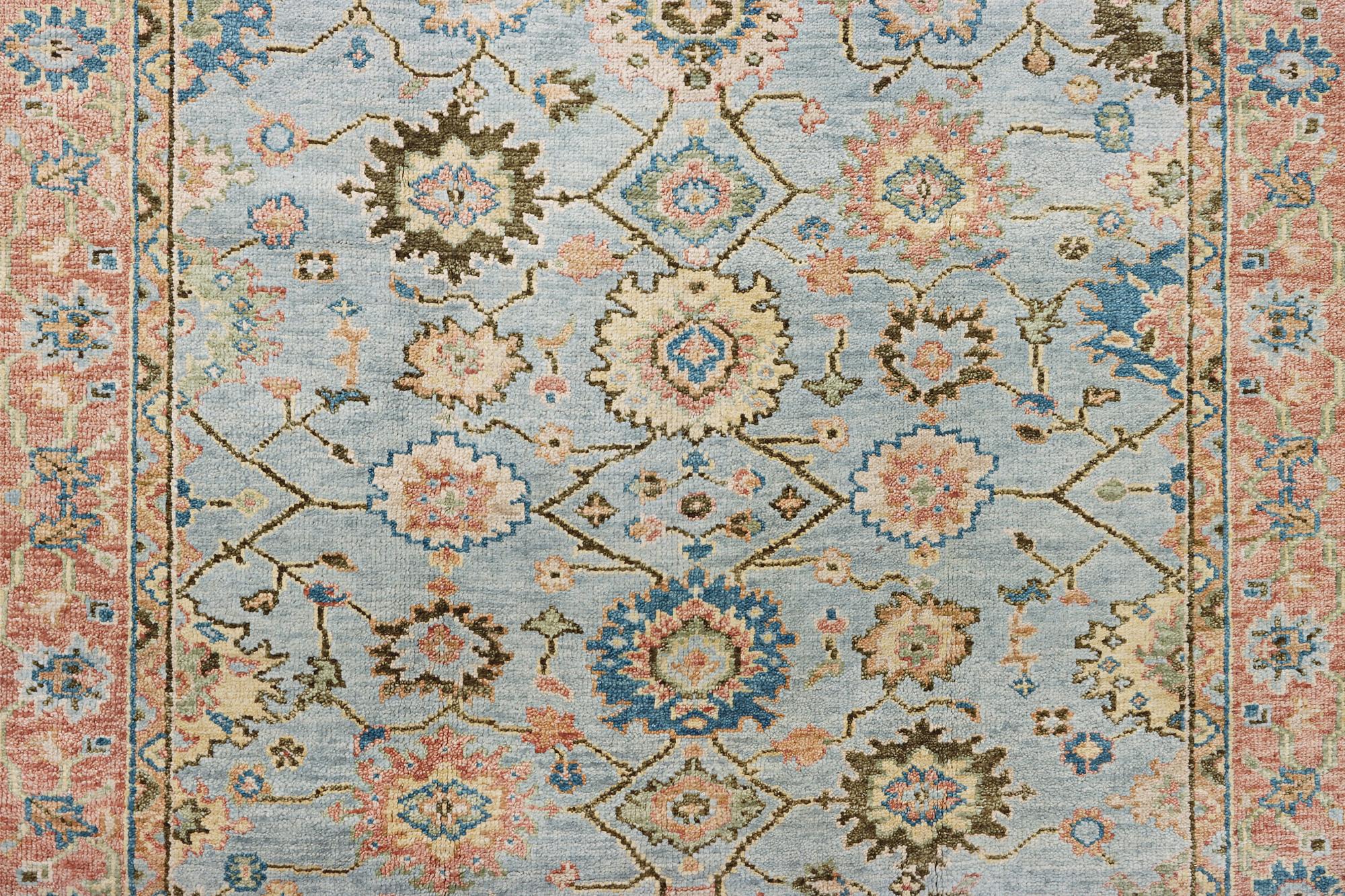 An oriental carpet with Mamluk design, c. 302 x 252 cm.