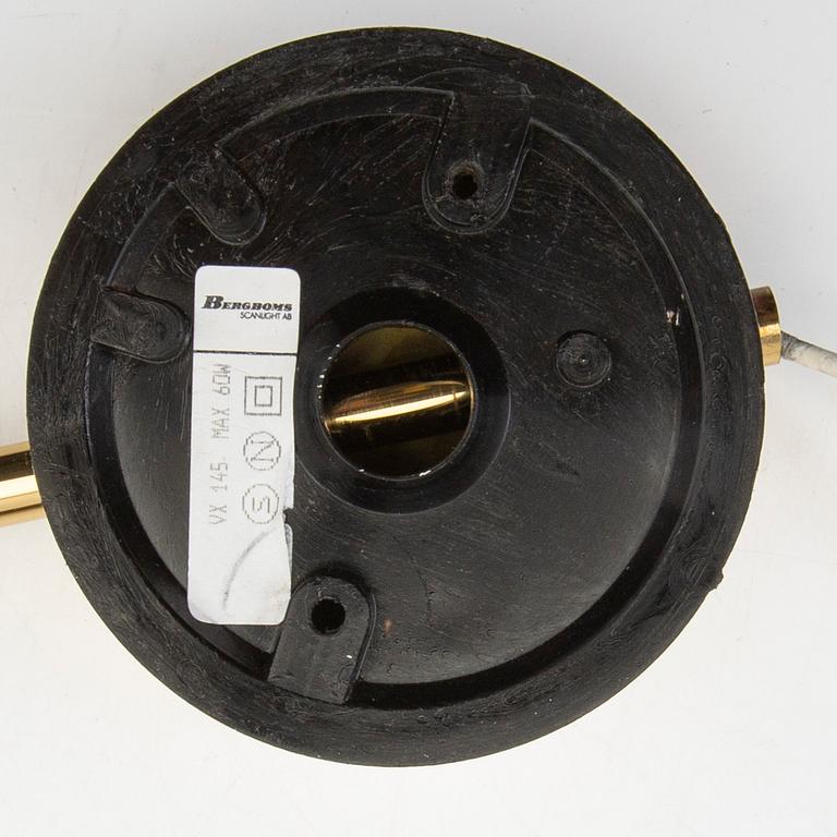 Bergboms, Wall lamps, a pair, "V-176", second half of the 20th century.