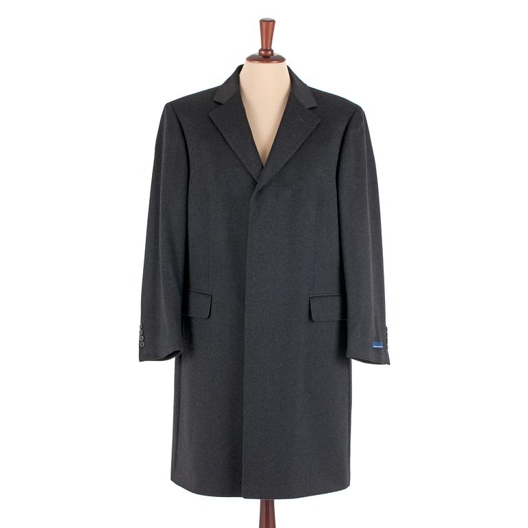 EDUARD DRESSLER, a grey wool mens coat. Size 96, corresponds to a wider size 48.