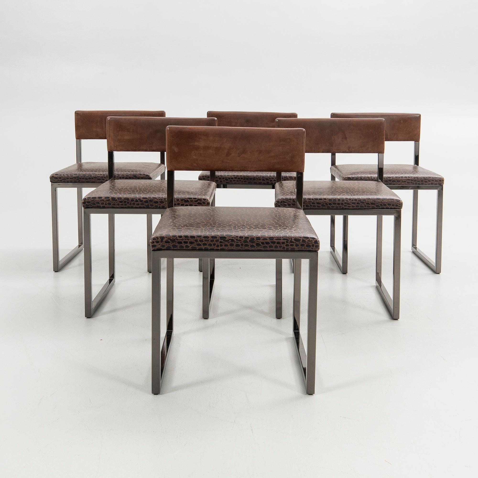 Rodolfo Dordoni, Chairs, 6 pcs, "Bag Light", Minotti, Italy, 1990s.